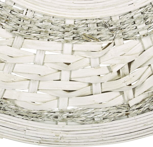 Zrcadlo SOLEDAD 61 cm 61 cm Bambus Bílá