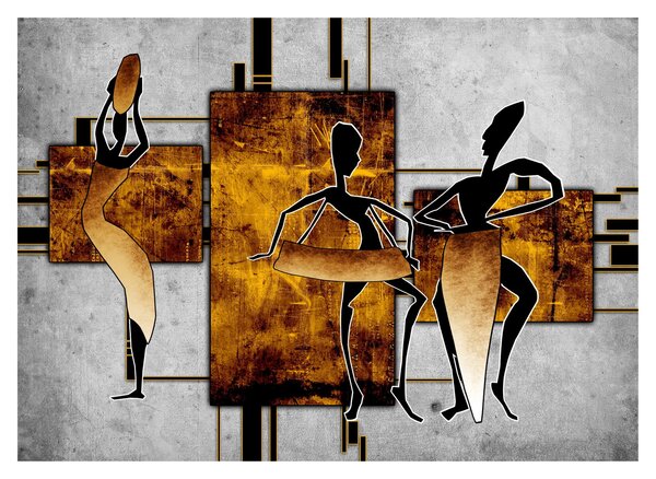 Skleněný obraz - Motivy Africké kultury (70x50 cm)