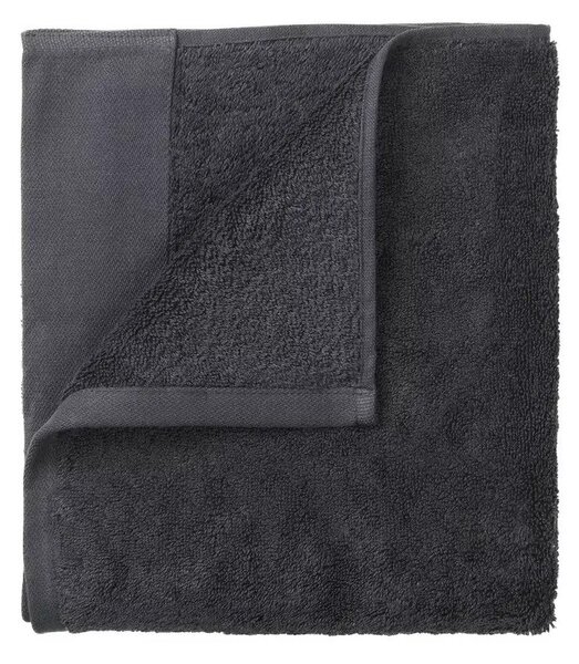 Antracitové froté ručníky v sadě 2 ks z bio bavlny 30x50 cm Riva – Blomus