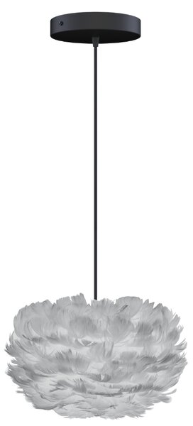 Umage Světle šedé závěsné světlo Eos Large z pravých husích per Ø 65 cm