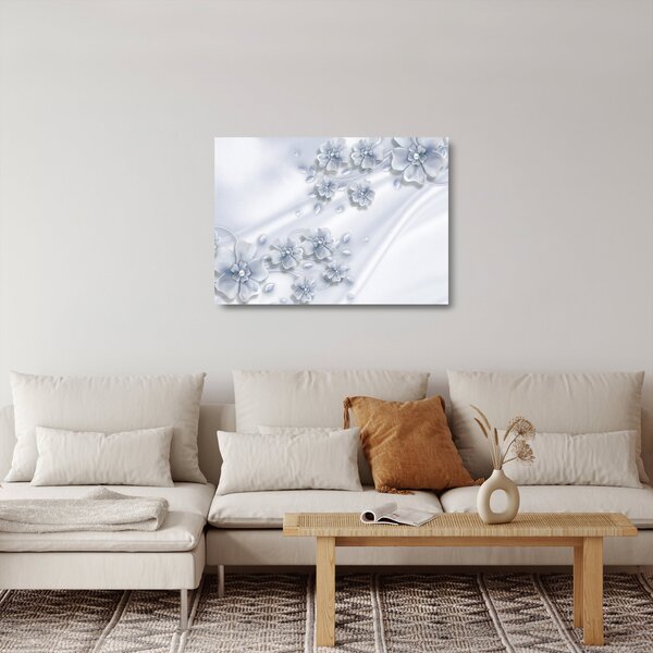 Skleněný obraz - Květinový design (70x50 cm)