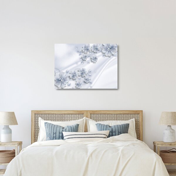 Skleněný obraz - Květinový design (70x50 cm)