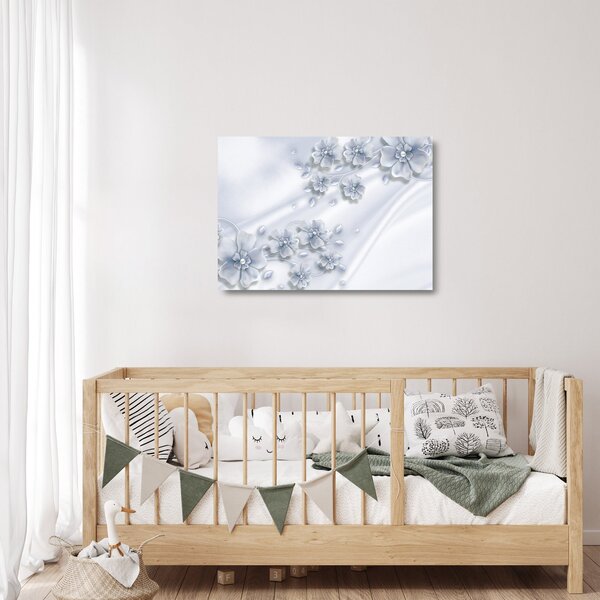 Skleněný obraz - Květinový design (70x50 cm)