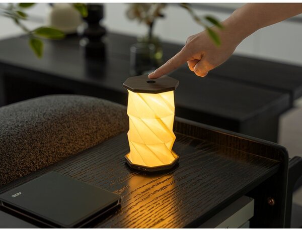 Bílá/šedá přenosná světelná dekorace na USB ø 8 cm Twist – Gingko