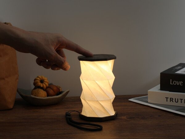 Bílá/šedá přenosná světelná dekorace na USB ø 8 cm Twist – Gingko