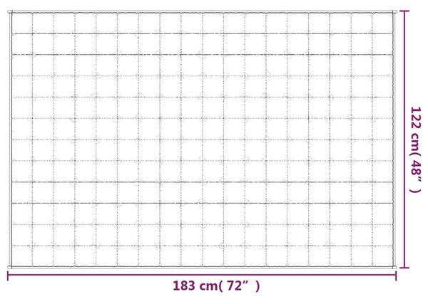 Zátěžová deka šedá 122 x 183 cm 5 kg textil 3154775