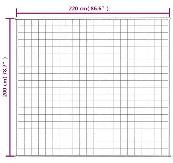 Zátěžová deka šedá 200 x 220 cm 9 kg textil 3154785