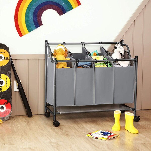 SONGMICS Koš na prádlo GERARD 4X35 L šedý