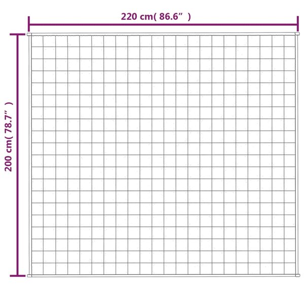 Zátěžová deka šedá 200 x 220 cm 9 kg textil 3154839