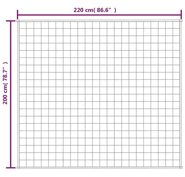 Zátěžová deka modrá 200 x 220 cm 9 kg textil 3154803