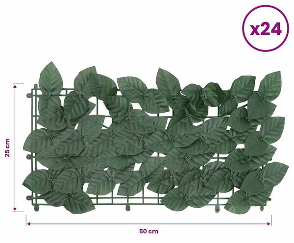 Balkónová zástěna s tmavě zelenými listy 300 x 100 cm 315487