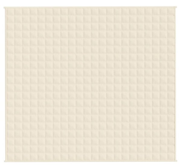 Zátěžová deka světle krémová 200 x 220 cm 9 kg textil 3154875
