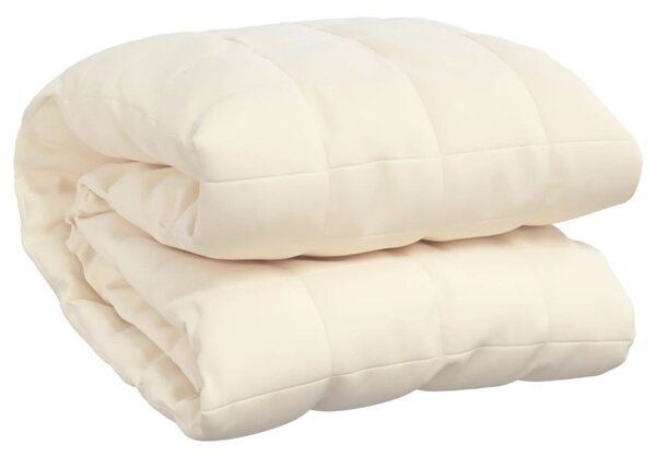 Zátěžová deka světle krémová 200 x 220 cm 9 kg textil 3154875