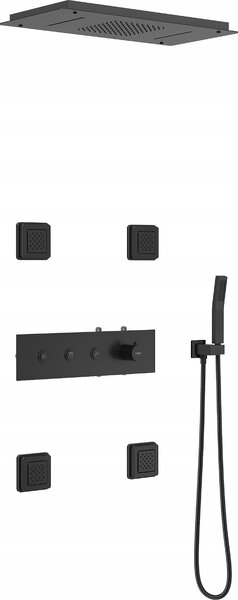 MEXEN SOLER SPRCHOVÝ SET POD OMÍTKU ČERNÝ