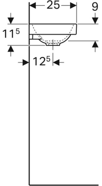 Geberit Acanto umyvadlo 40x25 cm obdélníkový nábytkový bílá lesk 500.635.01.8