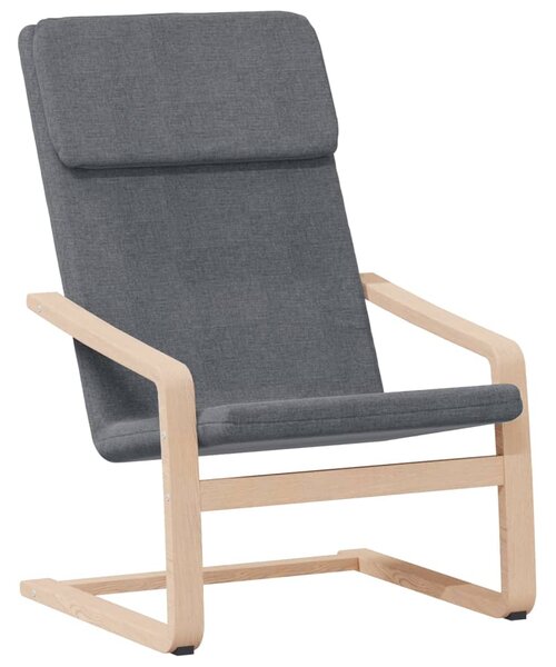 Relaxační křeslo s podnožkou tmavě šedé textil 3154897