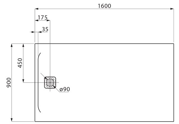 Laufen Pro obdélníková sprchová vanička 160x90 cm bílá H2139590000001