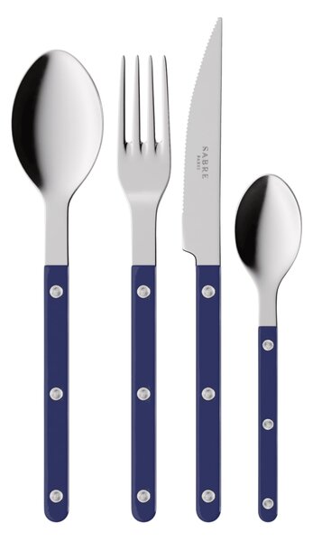 4-dílná sada příborů Bistrot Brillant – Navy Blue