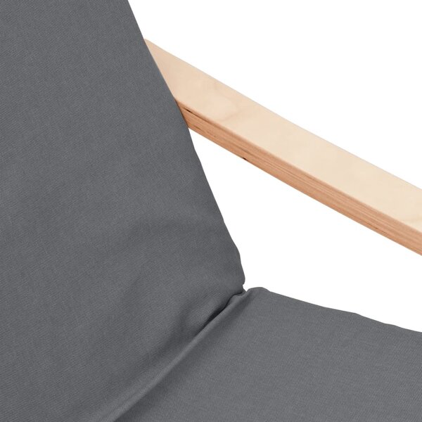 Relaxační křeslo s podnožkou tmavě šedé textil 3154897