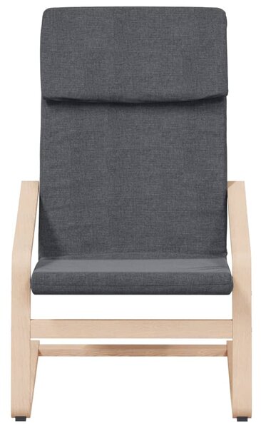 Relaxační křeslo s podnožkou tmavě šedé textil 3154897