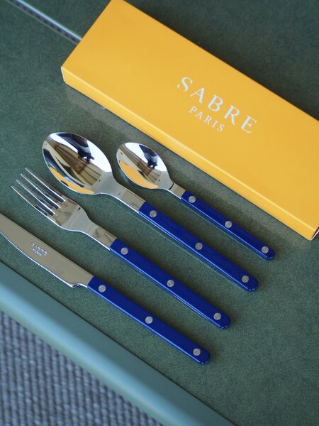 4-dílná sada příborů Bistrot Brillant – Navy Blue