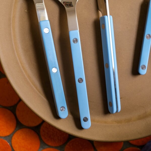 4-dílná sada příborů Bistrot Brillant – Pastel blue