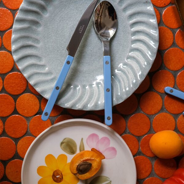 4-dílná sada příborů Bistrot Brillant – Pastel blue