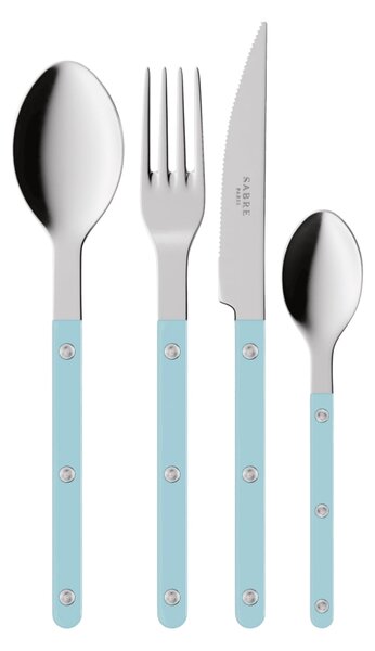 4-dílná sada příborů Bistrot Brillant – Pastel blue