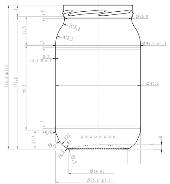 Zavařovací sklenice 900 ml GOLIAT čirá - TO 82 Počet kusů v balení: 24
