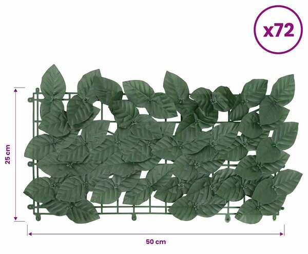 Balkónová zástěna s tmavě zelenými listy 600 x 150 cm 315494