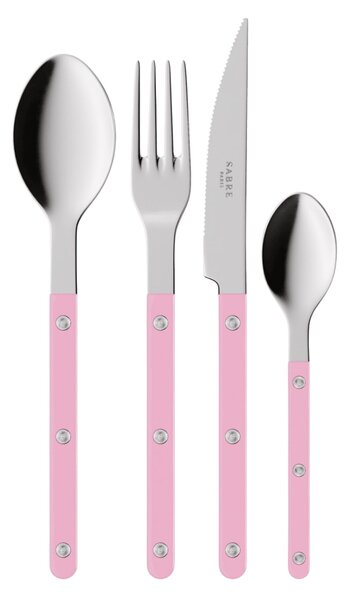 4-dílná sada příborů Bistrot Brillant – Pink