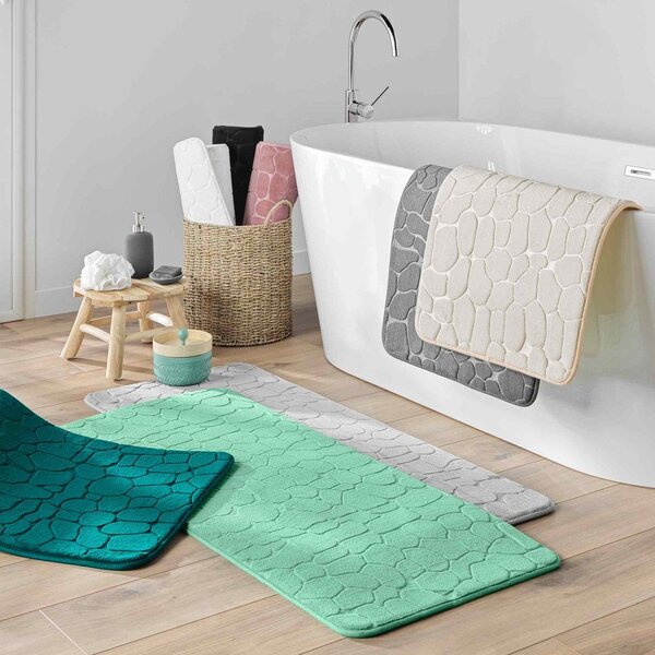 Béžová textilní koupelnová předložka 50x120 cm Ricochet – douceur d'intérieur