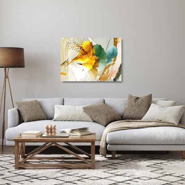 Skleněný obraz - Listy (70x50 cm)