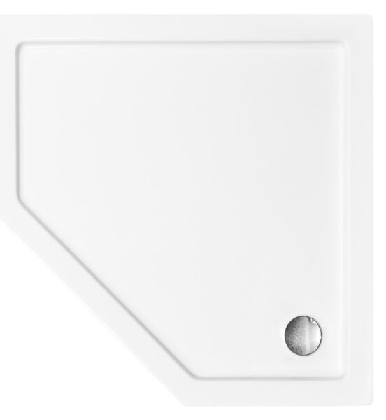 Besco Bergo Slimline pětiúhelníková sprchová vanička 90x90 cm bílá BAB-90S