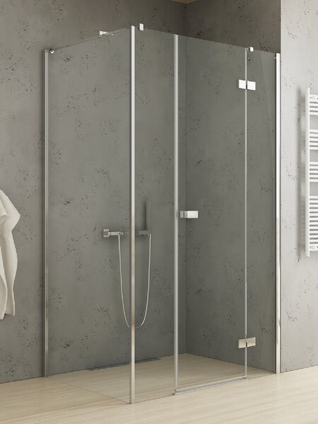 New Trendy Reflexa sprchový kout 130x80 cm obdélníkový chrom lesk/průhledné sklo EXK-5087