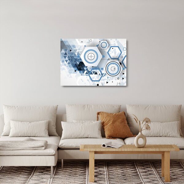 Skleněný obraz - Geometrická abstrakce (70x50 cm)