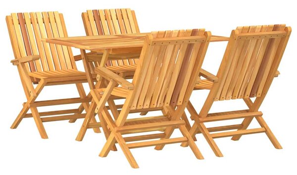5dílný zahradní jídelní set masivní teakové dřevo 3155005