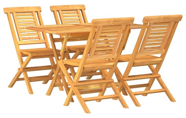 5dílný zahradní jídelní set masivní teakové dřevo 3154999