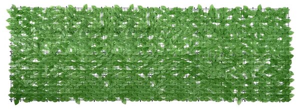 Balkónová zástěna se zelenými listy 300 x 100 cm 315499