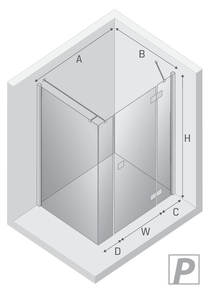 New Trendy Reflexa sprchový kout 130x80 cm obdélníkový chrom lesk/průhledné sklo EXK-5087