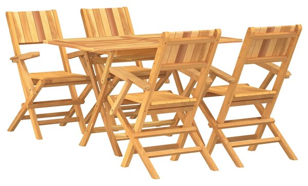 5dílný zahradní jídelní set masivní teakové dřevo 3155009