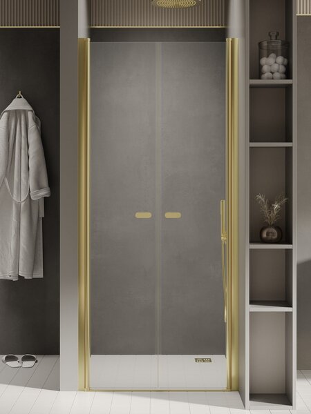New Trendy New Soleo Light Gold sprchové dveře 80 cm sklopné zlatá lesk/průhledné sklo D-0455A