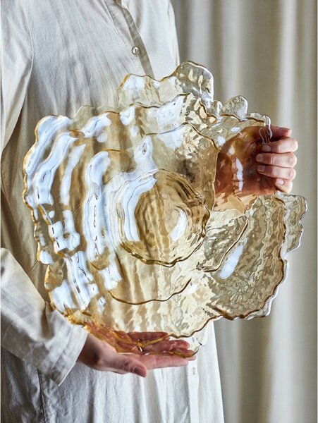 Béžová skleněná mísa ø 38,5 cm Asimi – Bloomingville