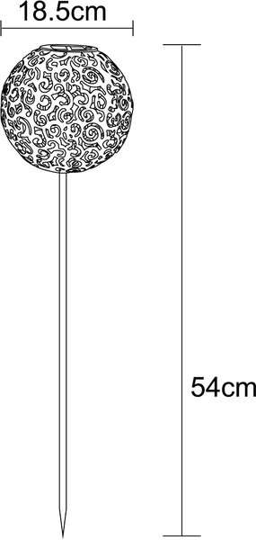 Globo Lighting Solar solární stojací lampa 1x0.06 W šedá 33743R
