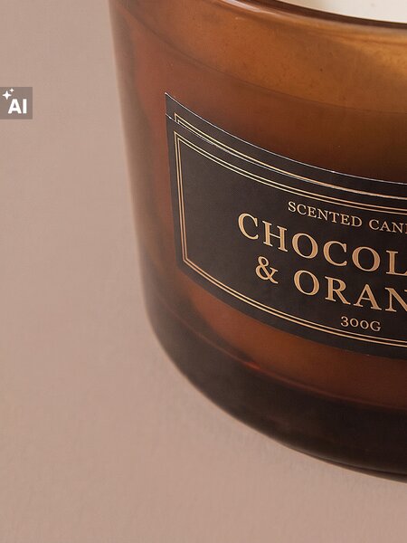 Sinsay - Vonná svíčka se třemi knoty Chocolate & Orange - hnědá