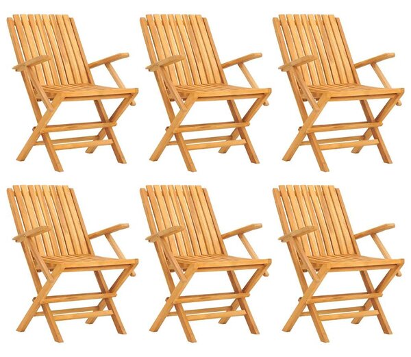 Skládací židle 6 ks 61x67x90 cm masivní teak 3155056