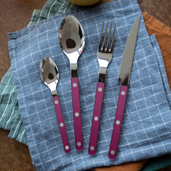 4-dílná sada příborů Bistrot Brillant – Pearly Aubergine