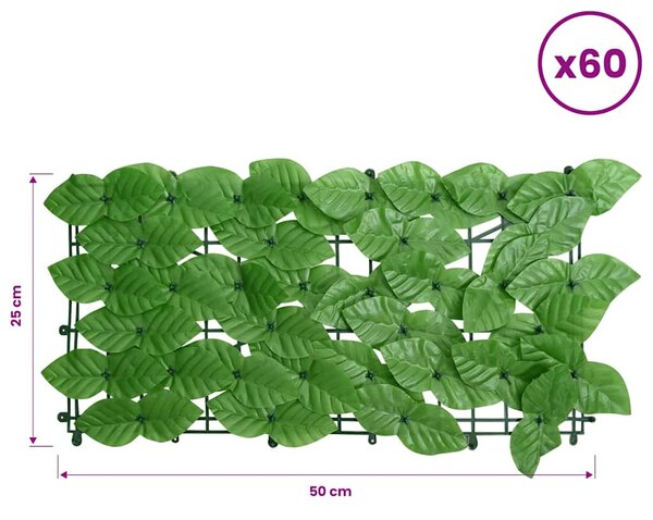 Balkónová zástěna se zelenými listy 500 x 150 cm 315505