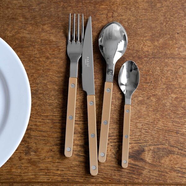 4-dílná sada příborů Bistrot Brillant – Pearly Caramel