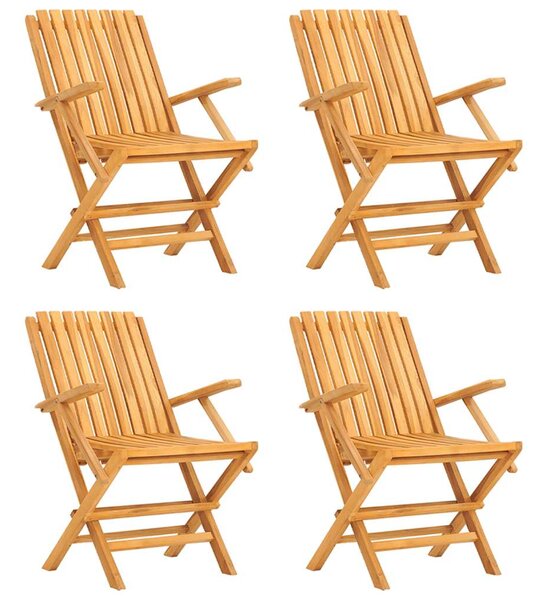 Skládací židle 4 ks 61x67x90 cm masivní teak 3155055